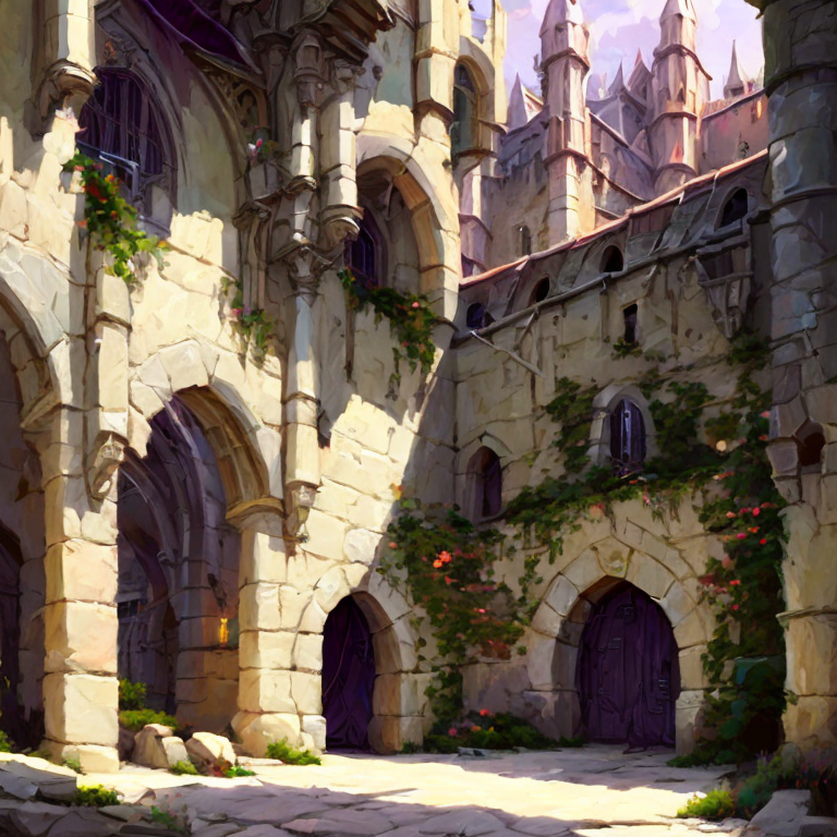 02136-1479023564-a castle courtyard  with  stone walls in a giant castle with a marketplace market market  town center  market in a castle courty.png